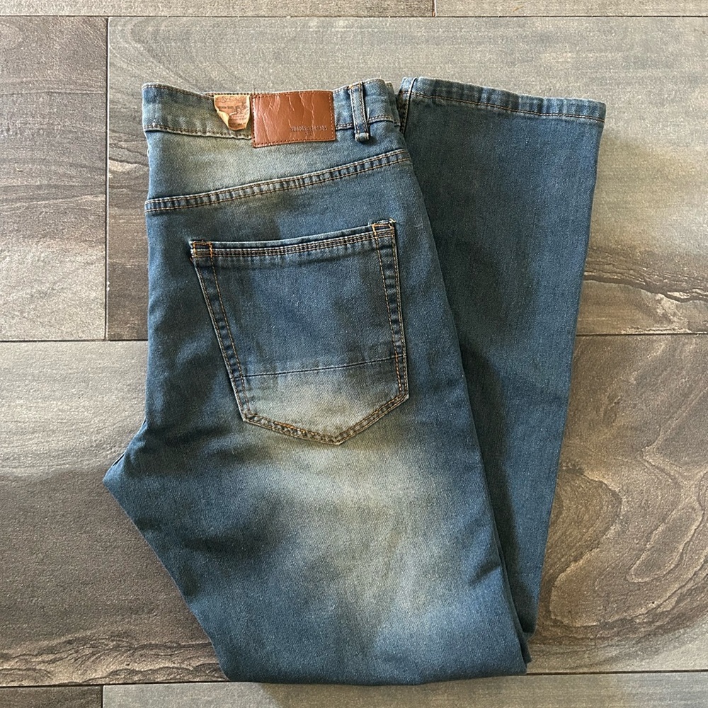 Classic Denim Straight-Leg Jeans